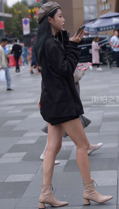 冷酷美女，街拍美女[017fn]